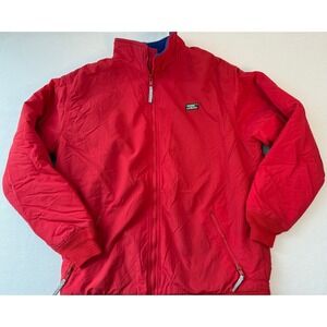 LL Bean Vintage Red Kids XL Warm-up Jacket Fleece Lined